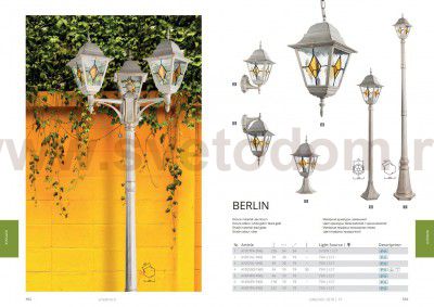 Светильник уличный Arte lamp A1015SO-1WG BERLIN
