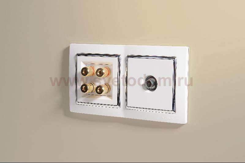 Акустическая розетка (белый) WL01-AUDIOx4 Werkel