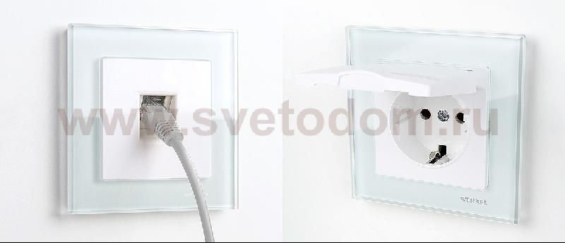 Телефонная розетка  RJ-11 (белая) WL01-RJ-11 Werkel