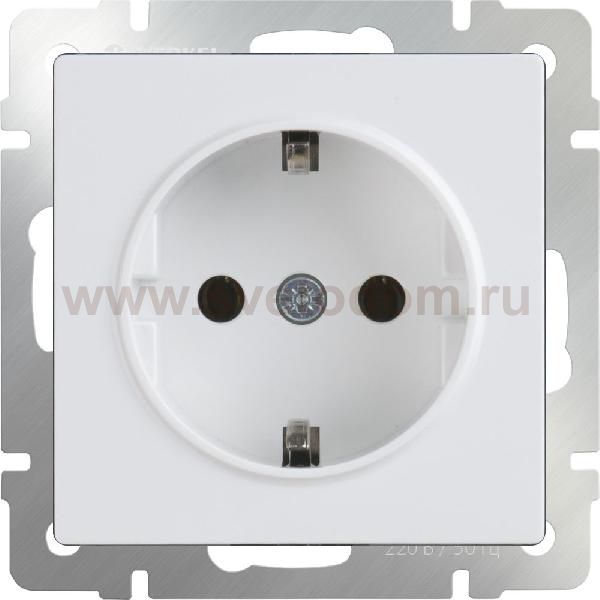 Розетка с заземлением (белая) WL01-SKG-01-IP20 Werkel