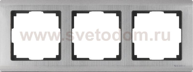 Рамка на 3 поста (глянцевый никель) Werkel WL02-Frame-03