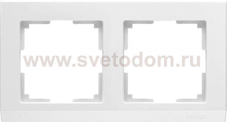 Рамка на 2 поста (белый) WL04-Frame-02-white Werkel