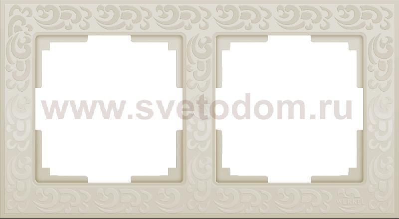 Рамка на 2 поста (слоновая кость) Werkel WL05-Frame-02-ivory