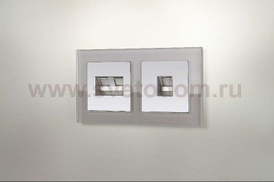 Розетка Ethernet RJ-45 (серебряный) WL06-RJ-45 Werkel