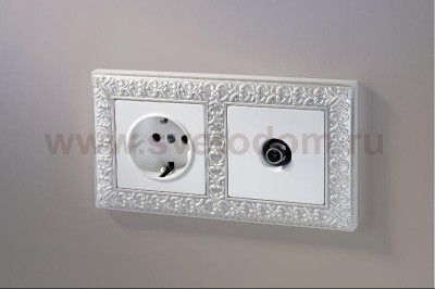 Рамка на 2 поста (жемчужный) WL07-Frame-02 Werkel