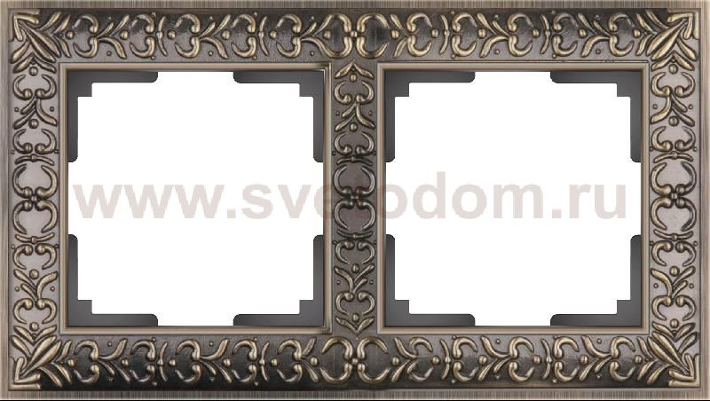 Рамка на 2 поста  (бронза) WL07-Frame-02 Werkel