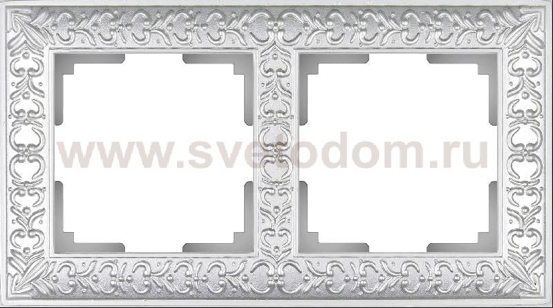 Рамка на 2 поста (жемчужный) WL07-Frame-02 Werkel