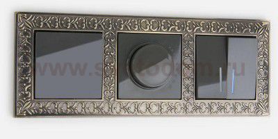 Рамка на 3 поста  (бронза) WL07-Frame-03 Werkel