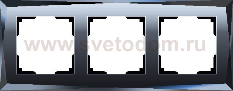 WL08-Frame-03/Рамка на 3 поста  (черный) Werkel WL08-Frame-03