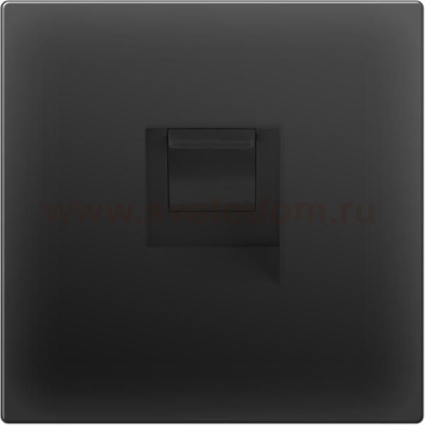 Розетка Ethernet RJ-45 (черный матовый) WL08-RJ-45 Werkel