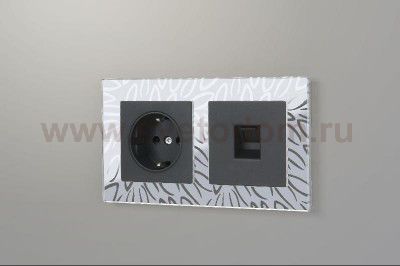 Розетка с заземлением (черный матовый) WL08-SKG-01-IP20 Werkel