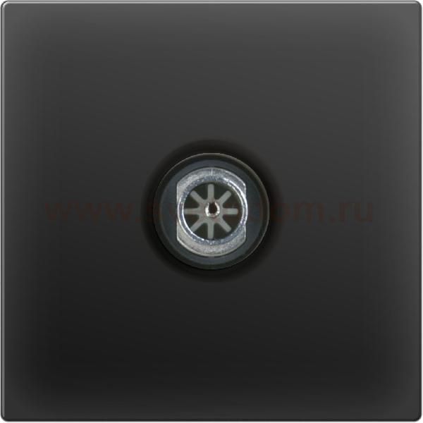 ТВ-розетка оконечная (черный матовый) WL08-TV Werkel