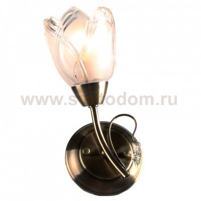 Светильник настенный WLF0050160E14AB TULIP металл,стекло 1*60W E14
