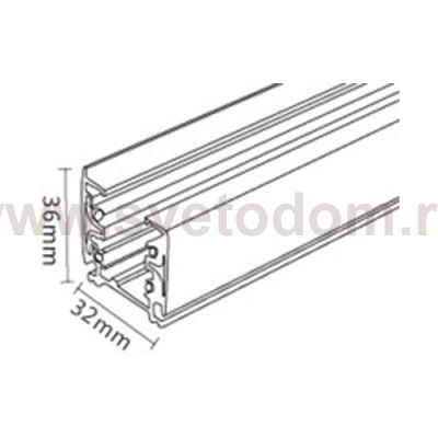 WSO 19B-2 black шинопровод трехфазный Italline