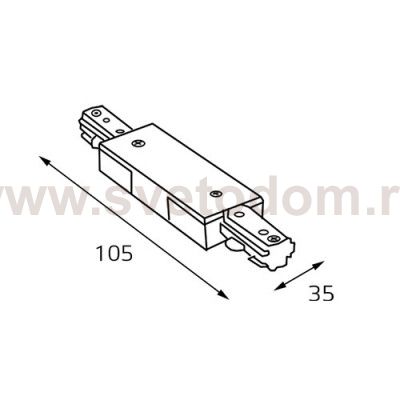 WSO-26B white соединитель линейный Italline
