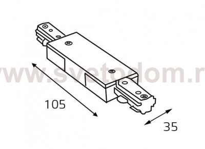 WSO-73 black соединитель линейный Italline