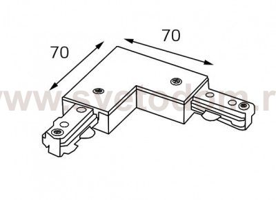 WSO-74 white соединитель угловой Italline