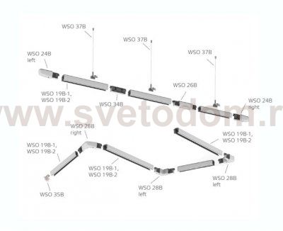 WSO-560 white соединитель угловой гибкий Italline