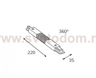 WSO-560 white соединитель угловой гибкий Italline
