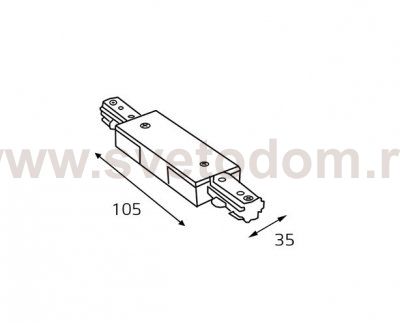 WSO-73 black соединитель линейный Italline