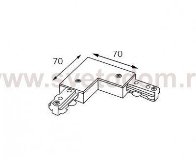 WSO-74 white соединитель угловой Italline