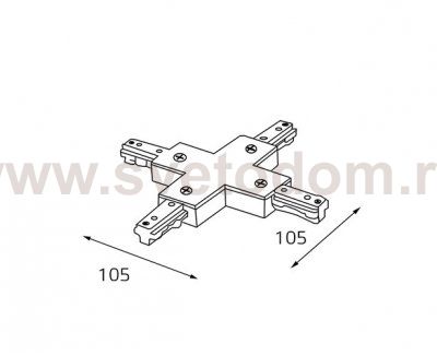 WSO-75 white соединитель крестовой Italline