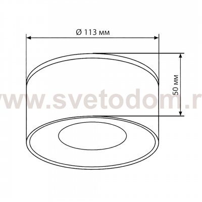 Светильник LED накладной, 12W, 3000K Wertmark  WTA.O01.007.30.12