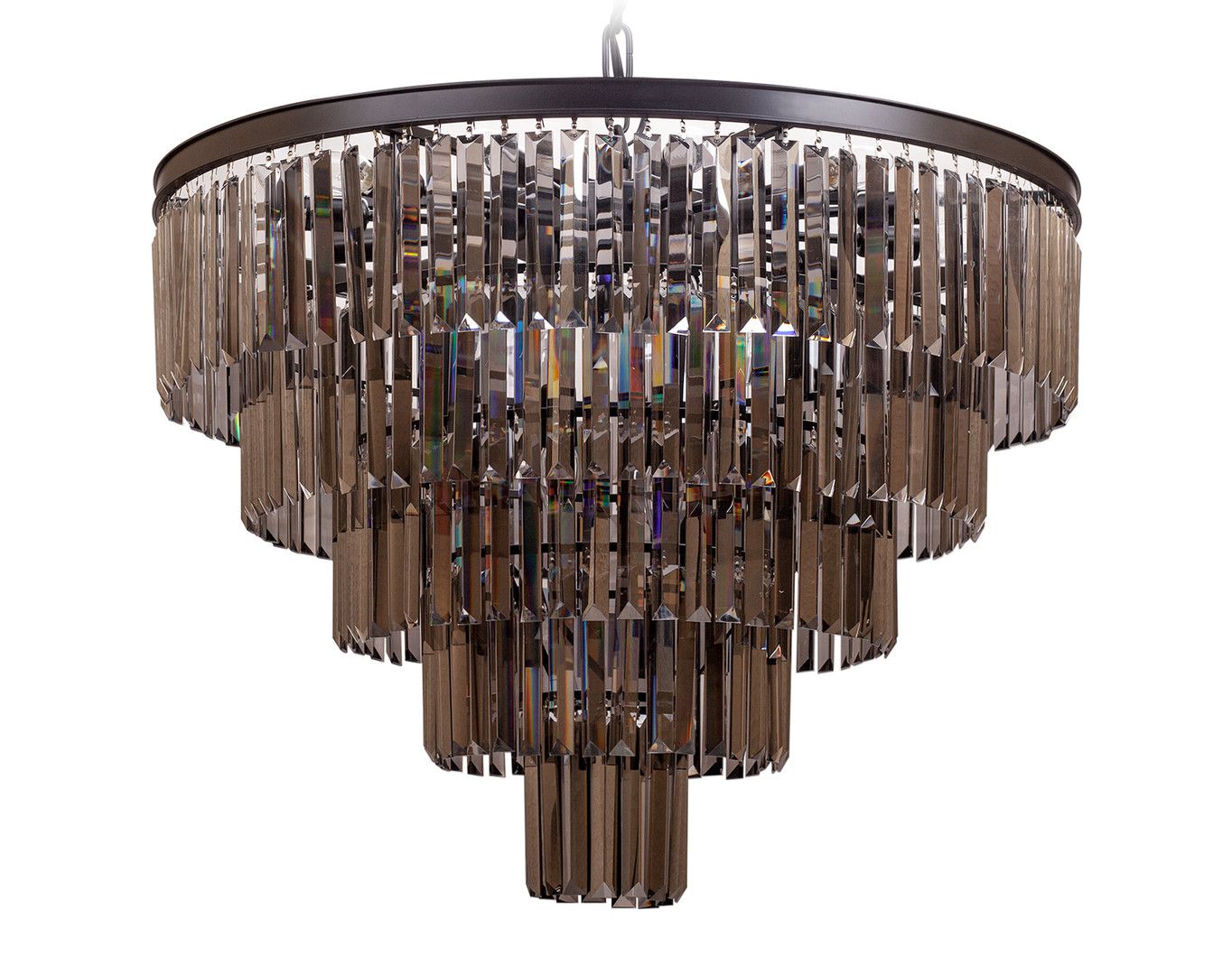 Люстра Odeon 5 Rings Smoke MAK interior WTL1943-19BK-GR Черный, стекло