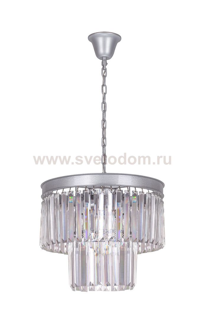 Люстра Odeon 2 Rings Silver MAK interior WTL1943-4SL-CL Серый, стекло