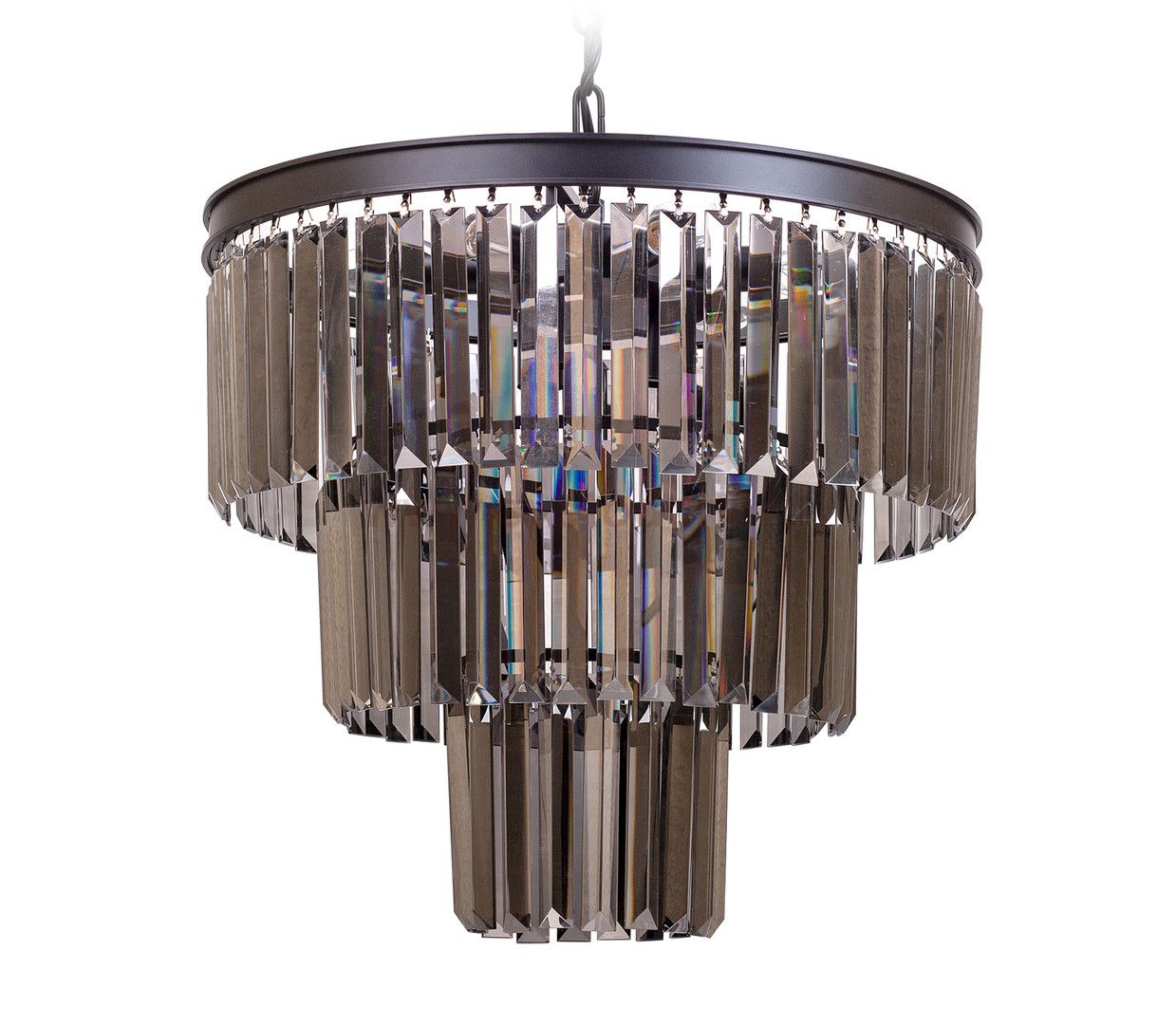 Люстра Odeon 3 Rings Smoke MAK interior WTL1943-6BK-GR Черный, стекло