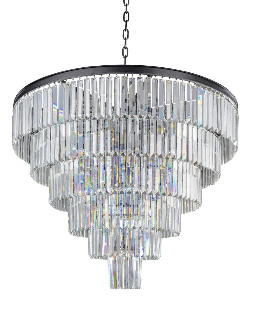 Люстра Odeon 6 Rings MAK interior WTL1943-800BK-CL Черный, стекло