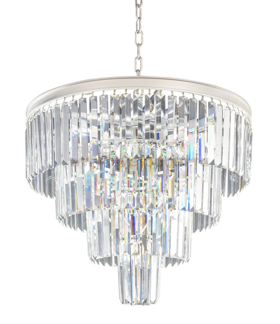 Люстра Odeon 4 Rings Silver MAK interior WTL1943-9SL-CL Серый, стекло