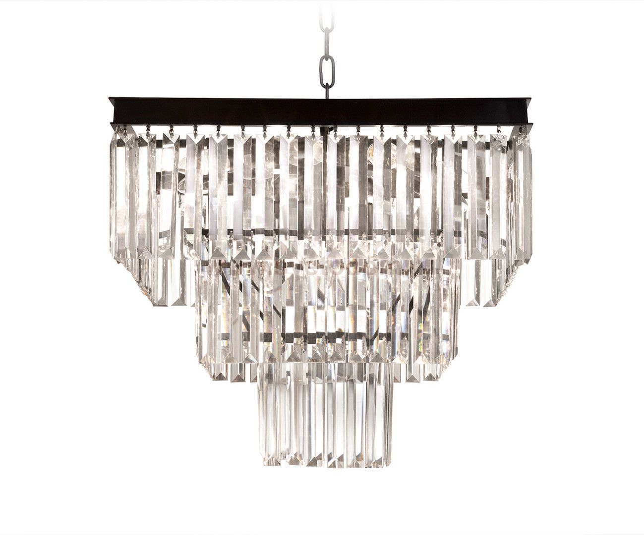 Люстра Odeon Square 50 MAK interior WTL2103-500BK-CL Черный, стекло