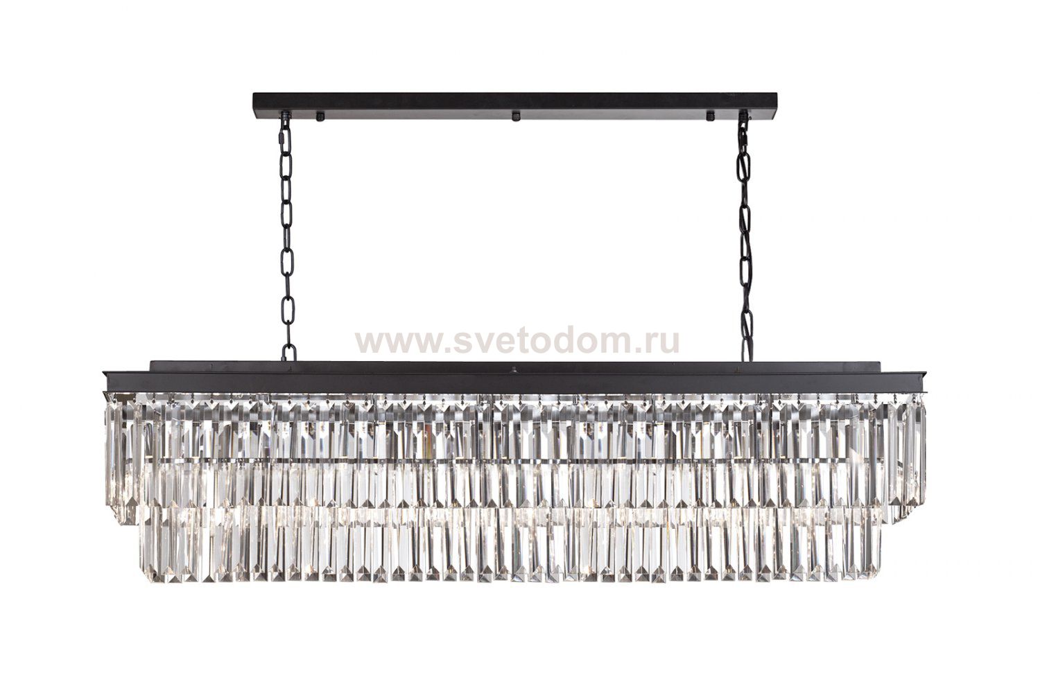 Люстра Odeon L120 MAK interior WTL2107-1200BK-CL Черный, стекло