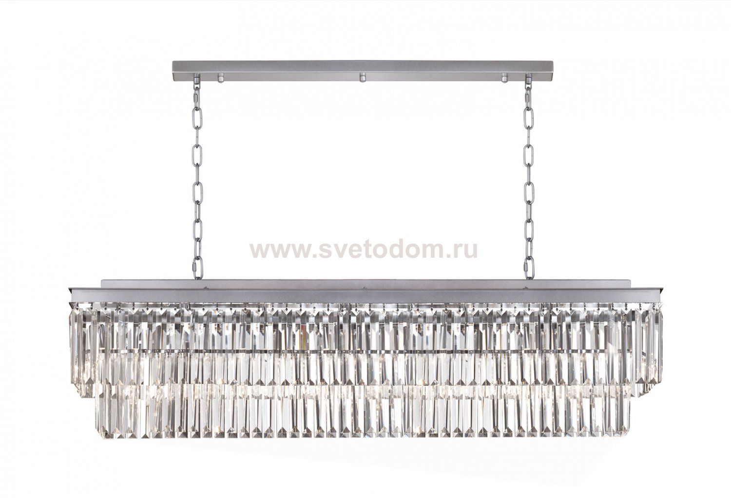 Люстра Odeon L120 Silver MAK interior WTL2107-1200SL-CL Серый, стекло