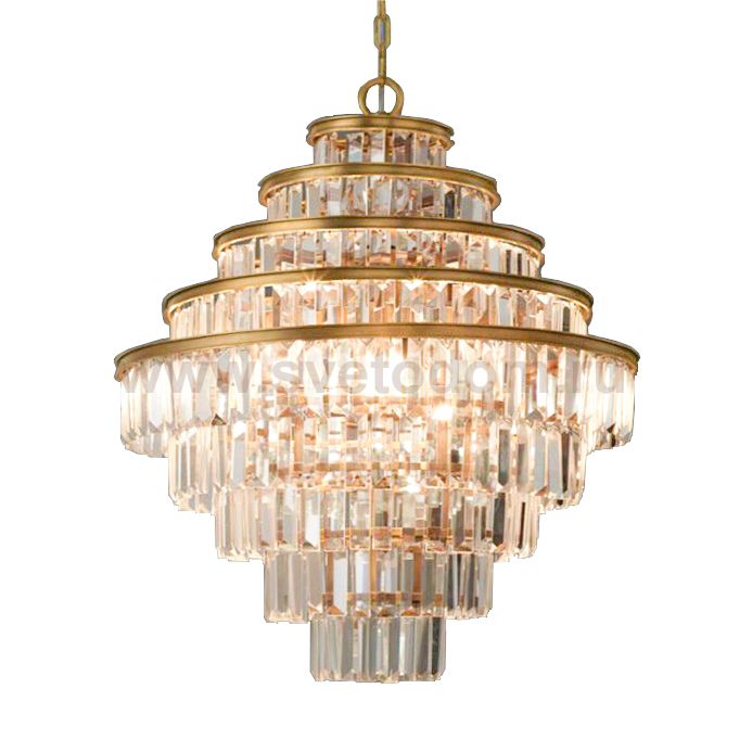 Люстра Alaine 80 MAK interior WTL2112-800BR-CL Латунь, стекло