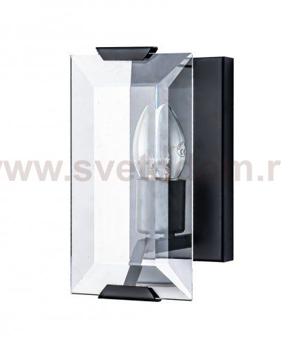 Настенное бра Harlow Wall MAK interior WTL2117-W1BK-CL Черный, стекло