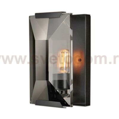 Настенное бра Harlow Wall MAK interior WTL2117-W1BK-CL Черный, стекло