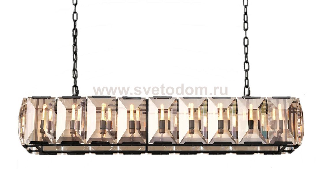 Люстра Harlow L130 MAK interior WTL2118-1300BK-CL Черный, стекло