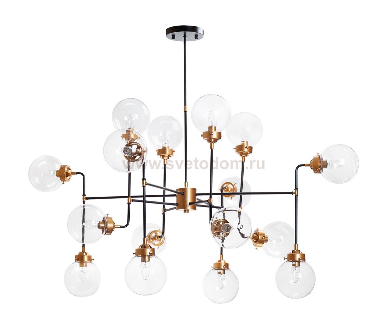 Люстра Bistro 16 MAK interior WTL2154-16BK-CL Черный, бронза