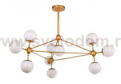 Люстра Modo 10 Gold MAK interior WTL9131-10-GW Золотой, белый