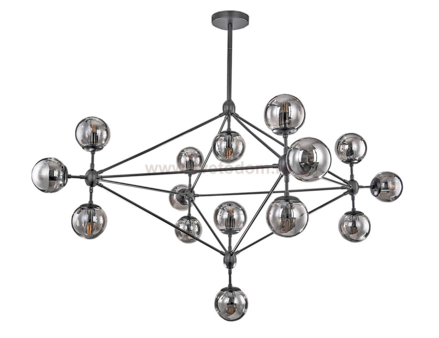 Люстра Modo 15 Smoke Glass MAK interior WTL9131-15-GR Черный, стекло