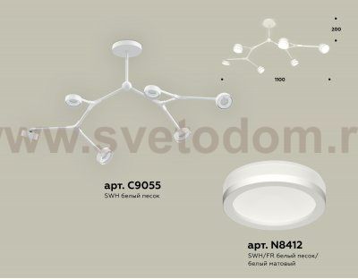 Комплект подвесного поворотного светильника с акрилом Ambrella XB9055200 XB