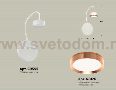 Комплект настенного светильника с выключателем Ambrella XB9595153 XB