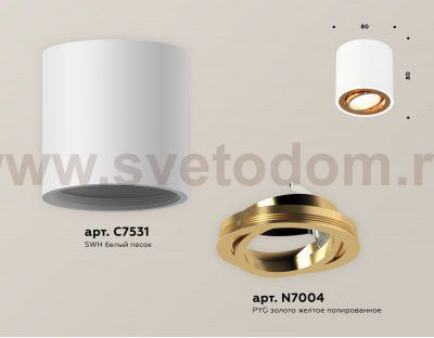 Комплект накладного поворотного светильника Ambrella XS7531004 XS