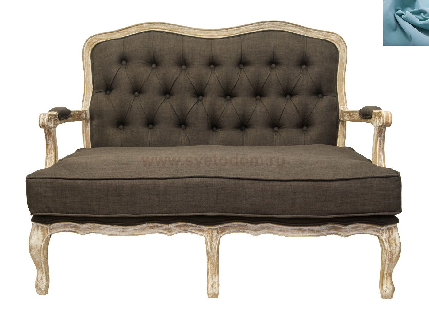 Диван Yareli Brown V2 MAK interior YF-1844-B-teal Голубой