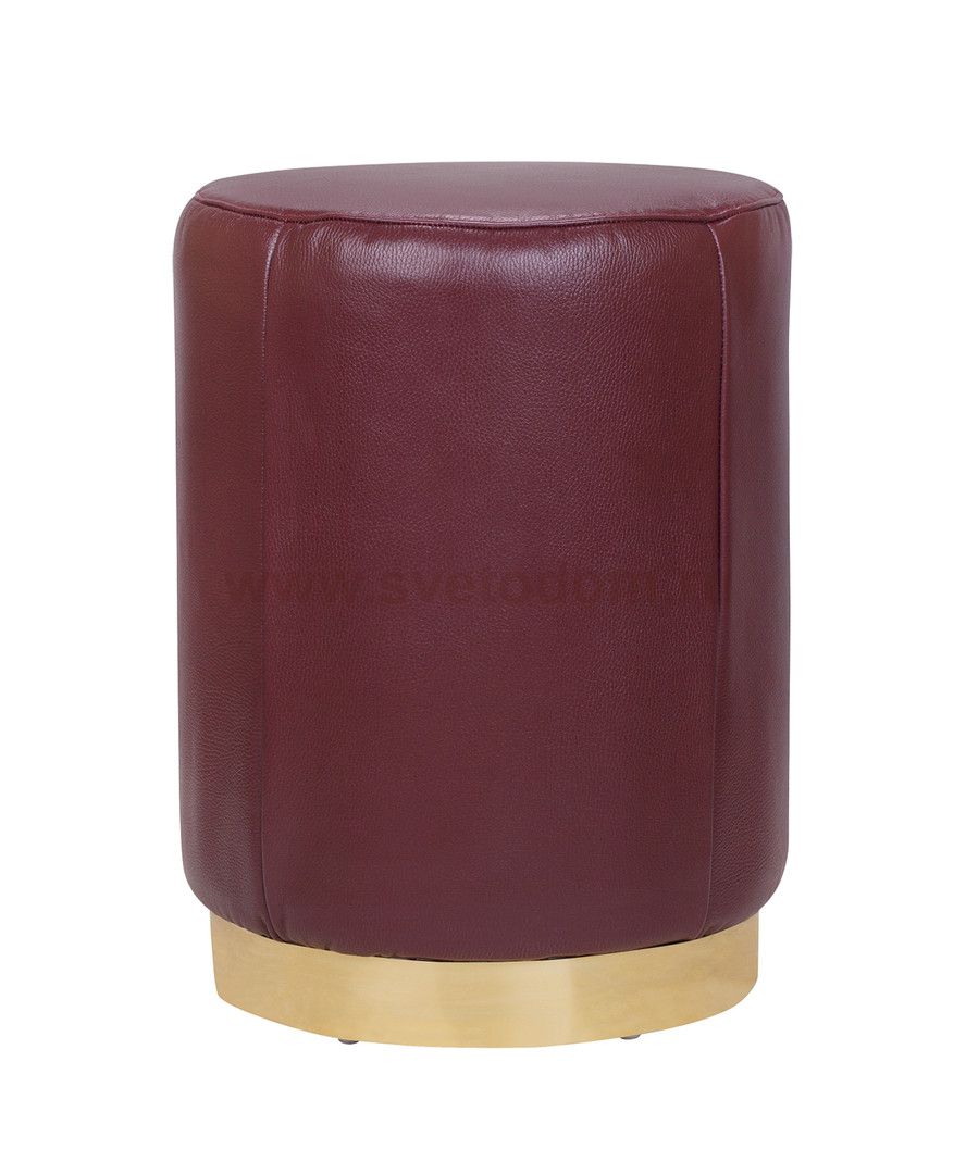 Дизайнерский пуф Topper Brown Leather MAK interior YF-1882-BRL Коричневый