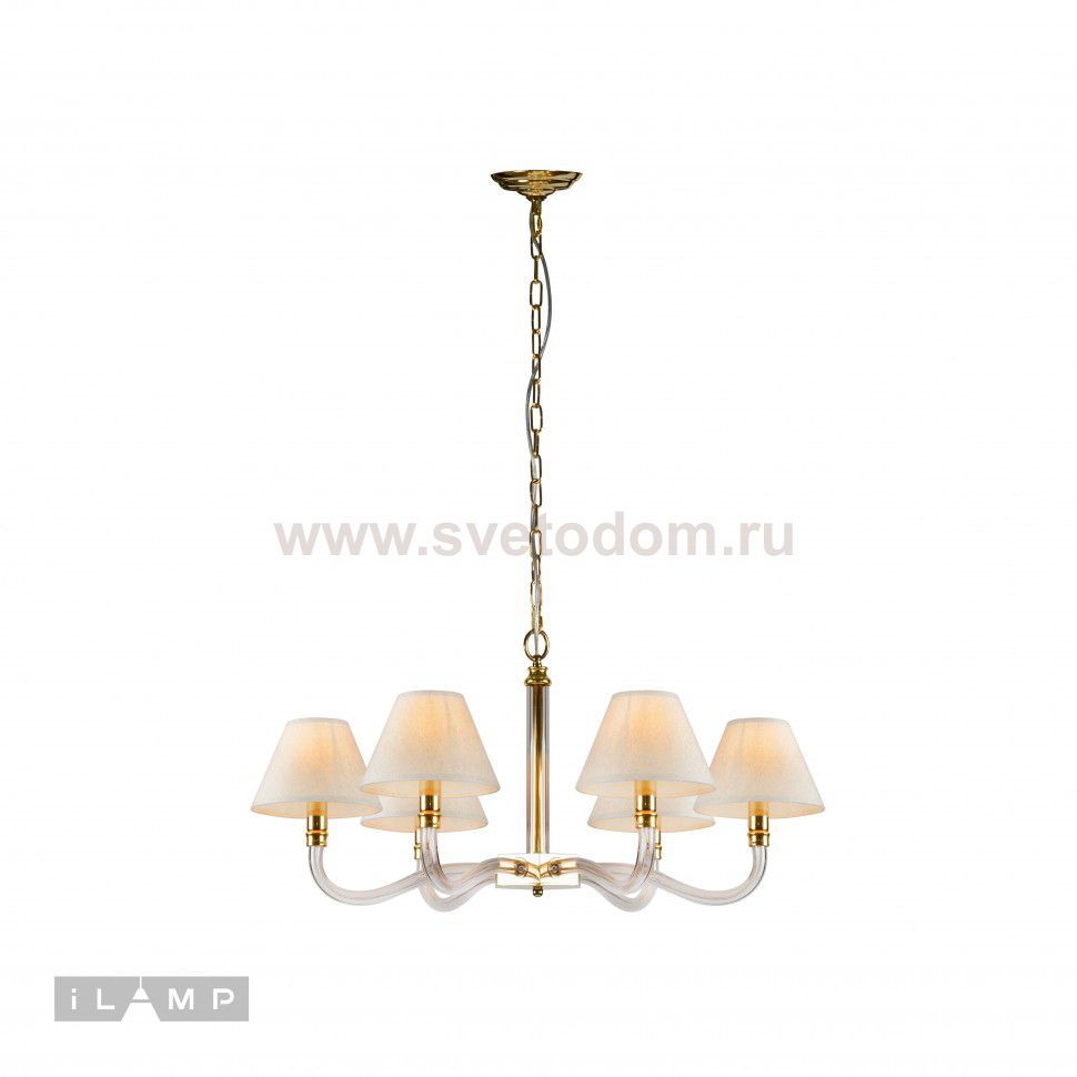 Подвесная люстра iLamp Amber YT2043-6 Золото+кофе