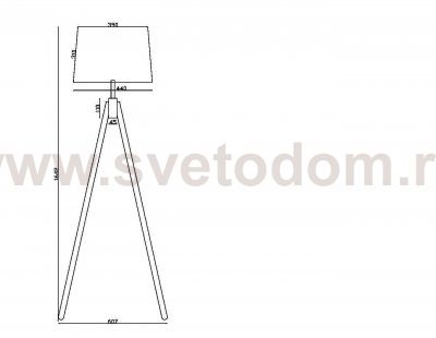 Напольный светильник (торшер) Maytoni Z177FL-01B Calvin