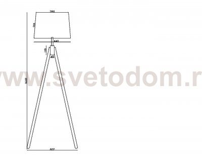 Напольный светильник (торшер) Maytoni Z177FL-01B Calvin